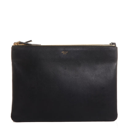 Celine Lambskin Large Trio Crossbody Bag Navy Blue 1 of 9