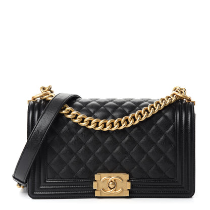Chanel Caviar Quilted Medium Boy Flap Black 1 of 11