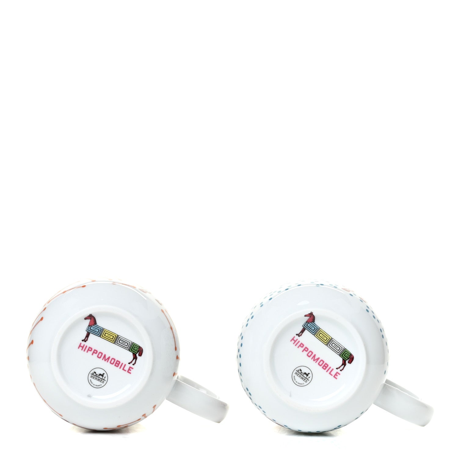 Hermes Porcelain Hippomobile Mug Set of 2 6 of 10