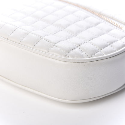 Celine Calfskin Quilted Small C Charm Bag White 11 of 11