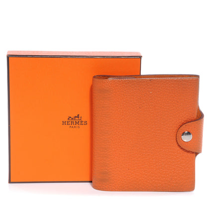 Hermes Taurillon Clemence Ulysse PM Notebook Cover Orange 7 of 8