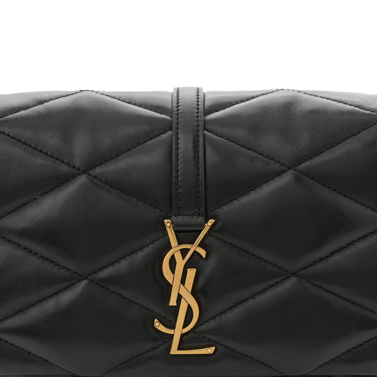 Saint Laurent Lambskin Quilted Le 57 Diamond Shoulder Bag Black 8 of 10
