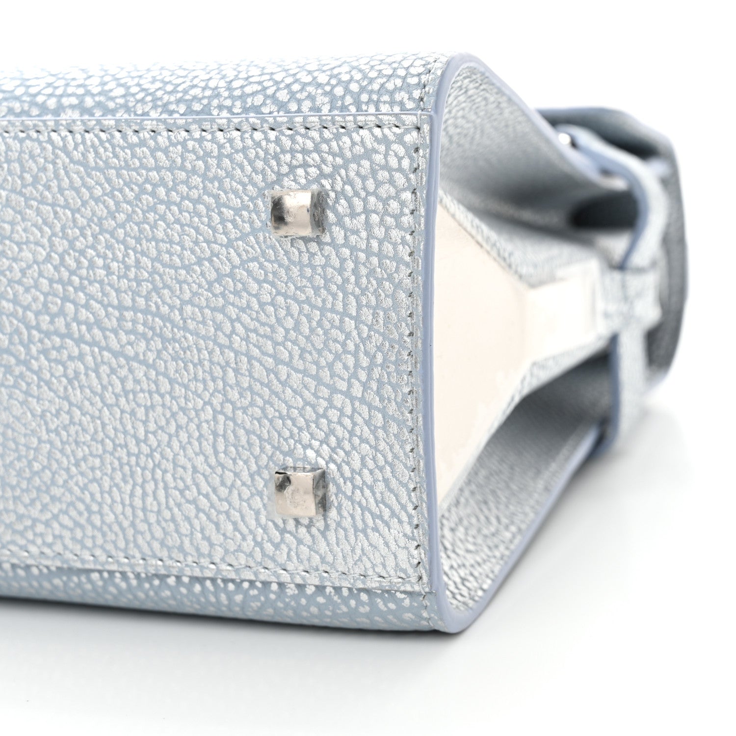 Delvaux Metallic Crispy Calfskin Metal Glam MM Tempete Satchel Flashlight 10 of 11