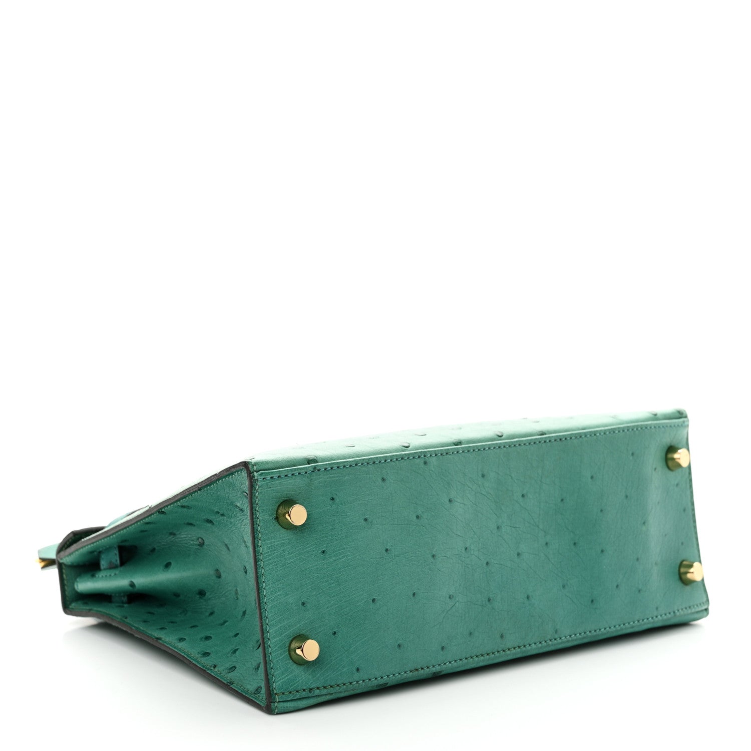 Hermes Ostrich Kelly Sellier 25 Vert Verone 4 of 18