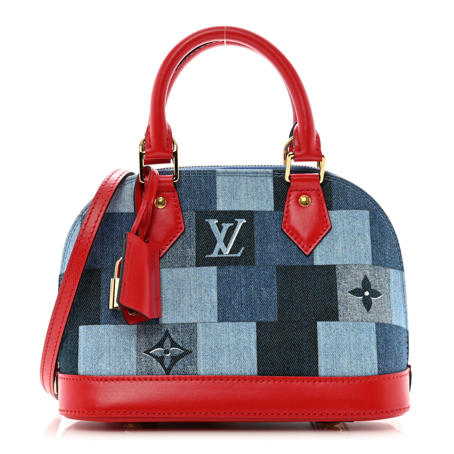 Denim Damier Monogram Patchwork Alma BB