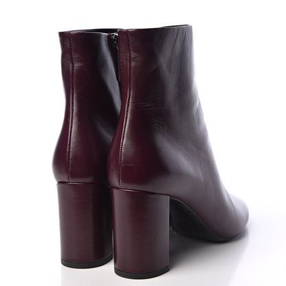 Saint Laurent Nappa Loulou Ankle Zip Boot 40 Amaranto 6 of 11