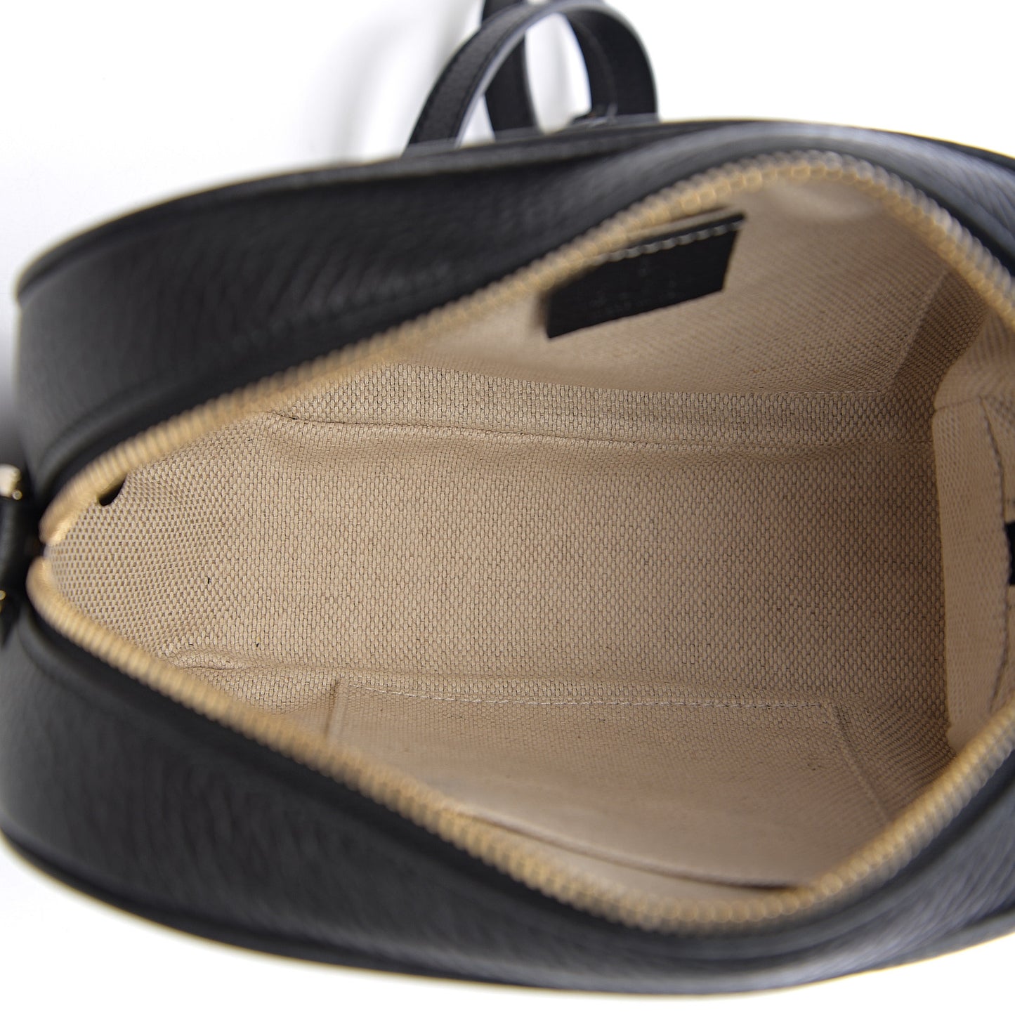 Pebbled Calfskin Small Soho Disco Bag Black