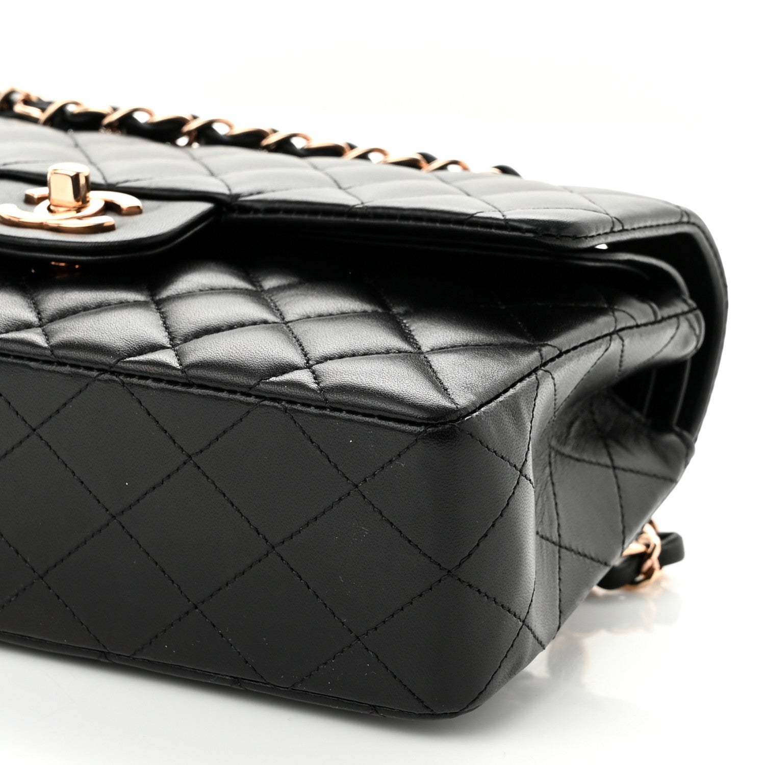 Chanel Lambskin Quilted Small Double Flap Black 10 of 11