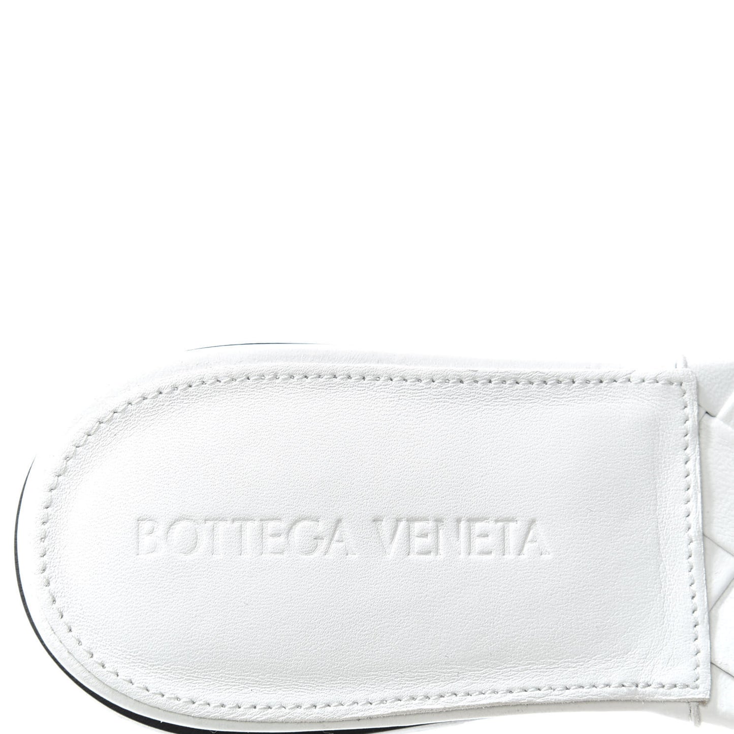 Nappa Maxi Intrecciato Lido Flat Sandals 35 Optic White