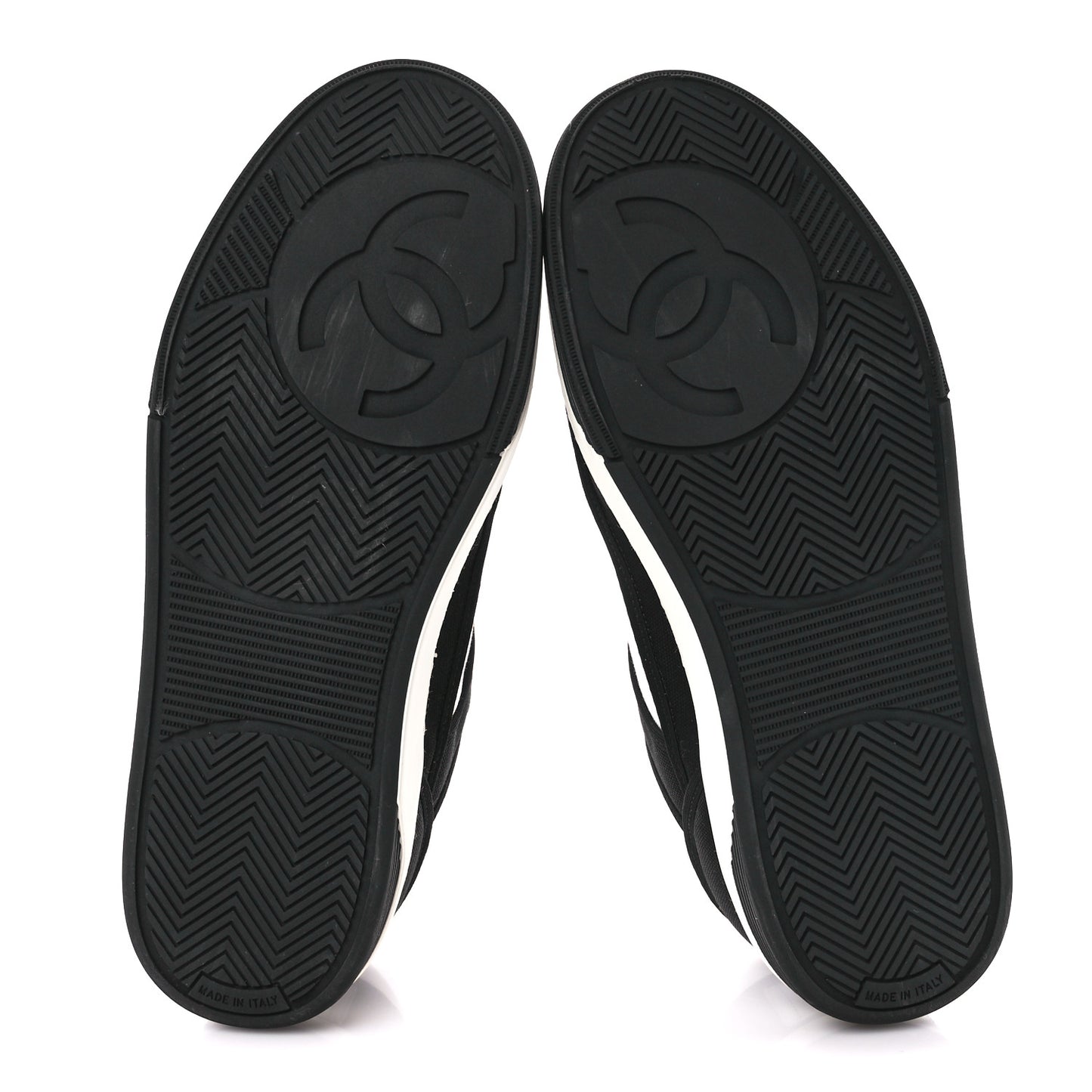 Fabric Womens Logo Sneakers 39.5 Black White