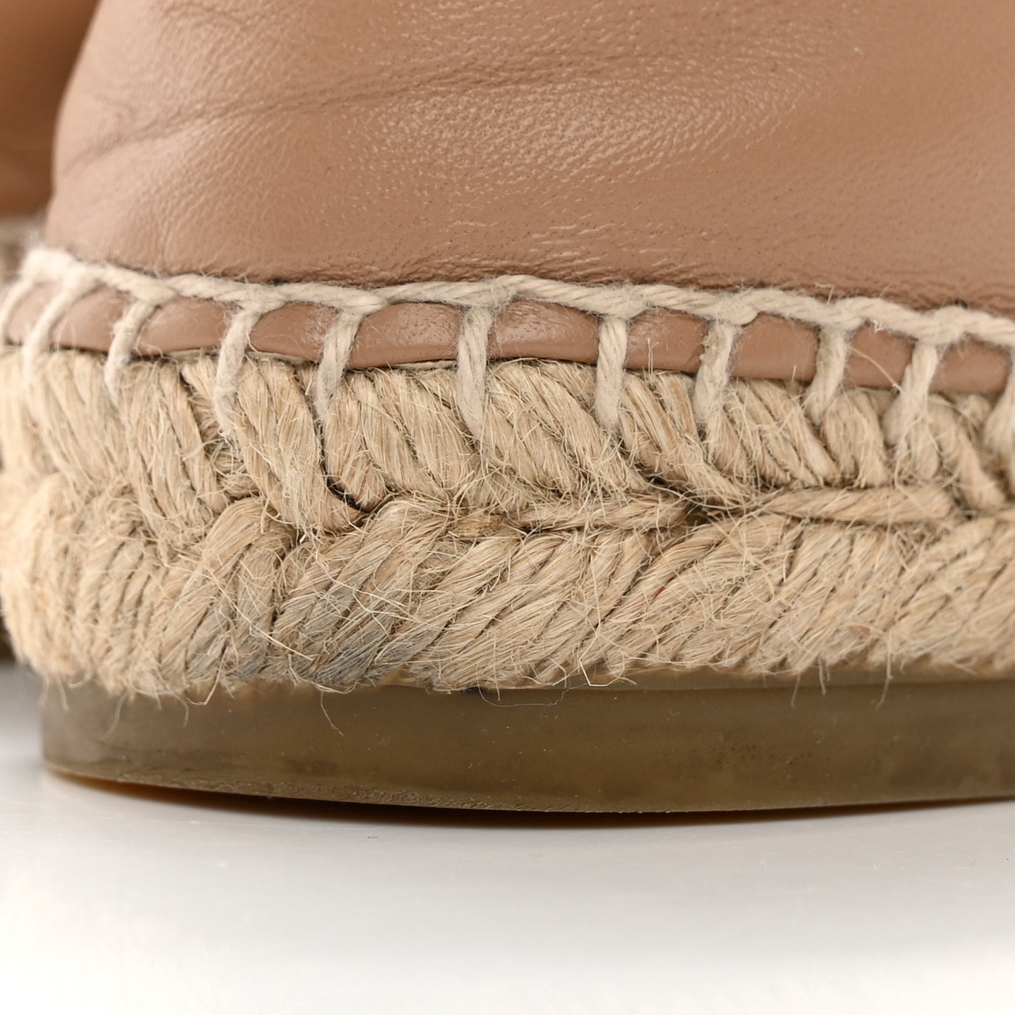 Lambskin CC Espadrilles 38 Beige Black