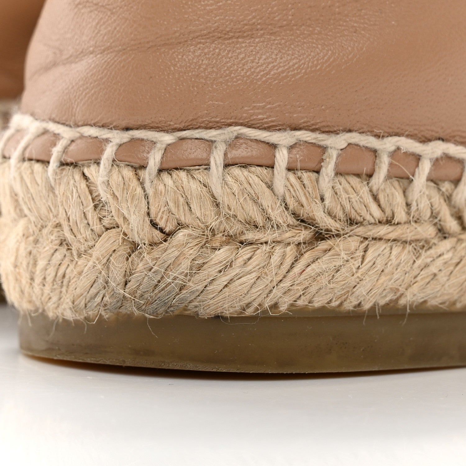 Chanel Lambskin CC Espadrilles 38 Beige Black 10 of 14