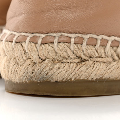 Chanel Lambskin CC Espadrilles 38 Beige Black 10 of 14