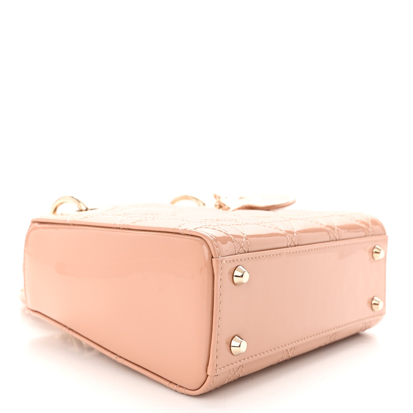 Patent Cannage Mini Lady Dior Light Pink