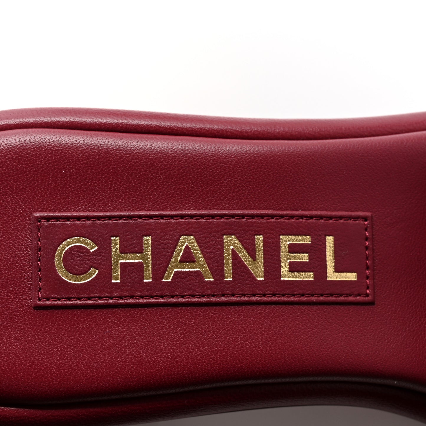 Lambskin CC Mules 38 Burgundy