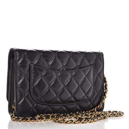 Chanel Aged Calfskin Quilted Reissue Wallet On Chain WOC Black 3 of 9