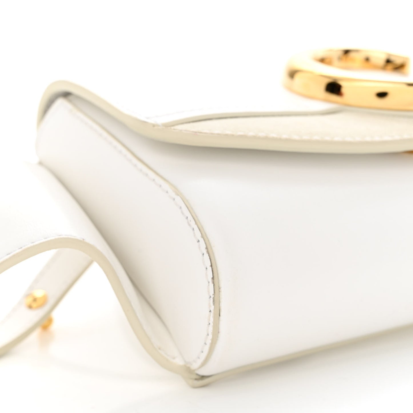 Calfskin Suede C Belt Bag Brilliant White