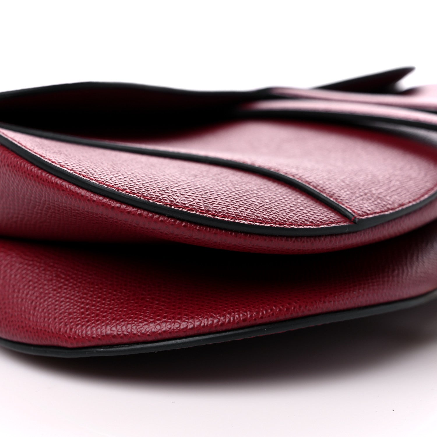 Christian Dior Grained Calfskin Saddle Bag Red 8 of 11