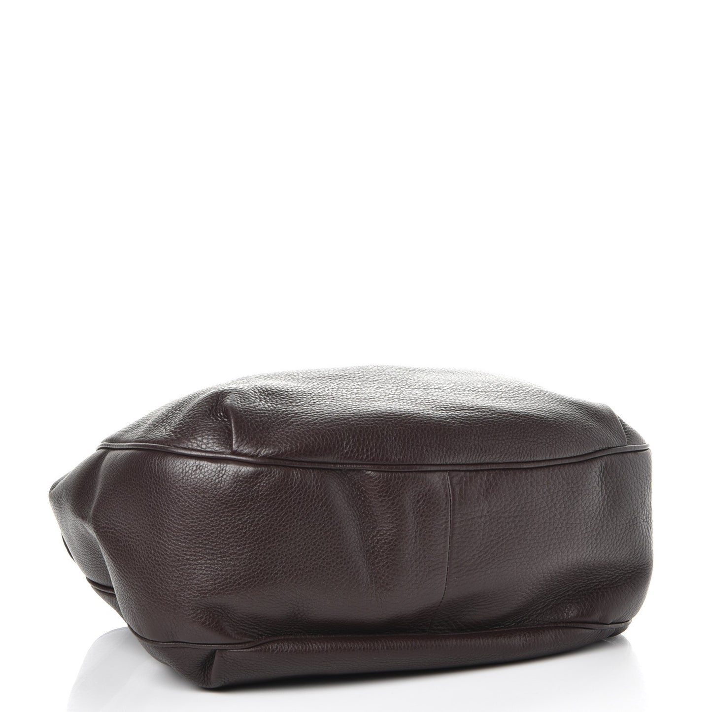 Calfskin Web Medium Dressage Hobo Coffee Brown