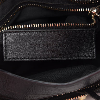 Balenciaga Chevre Gold Metallic Edge Hardware Mini City Black 6 of 11