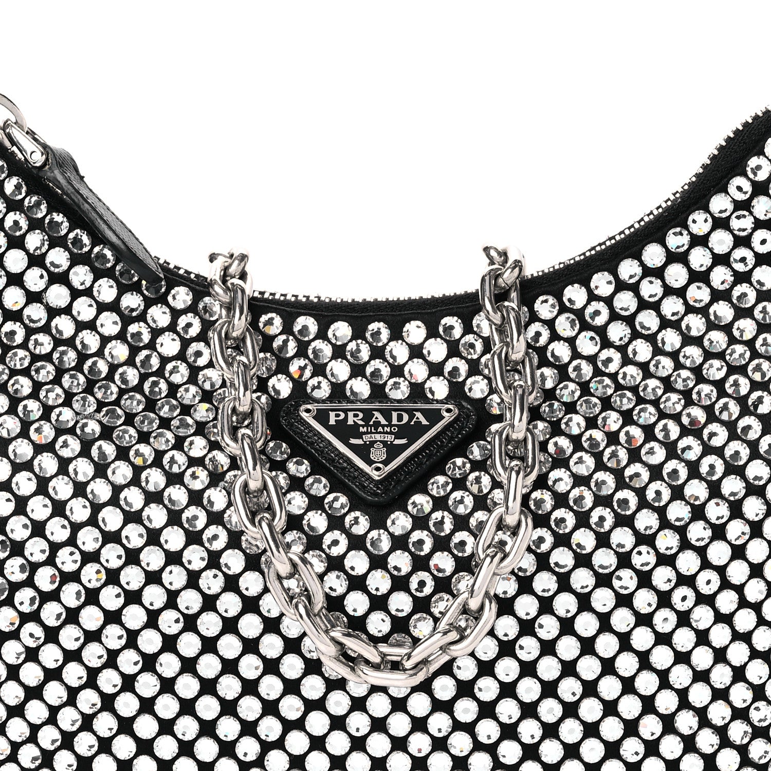 Prada Satin Crystal Re-Edition 2005 Shoulder Bag Cristal 7 of 9