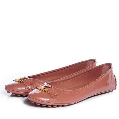 Louis Vuitton Patent Oxford Ballerina Flats Rose Velours 39.5 3 of 7