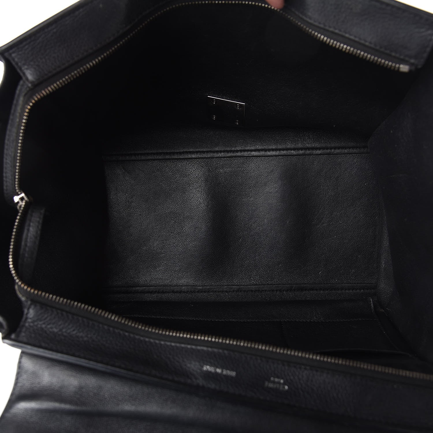 Celine Drummed Calfskin Suede Large Trapeze Black 5 of 15