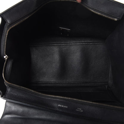 Celine Drummed Calfskin Suede Large Trapeze Black 5 of 15