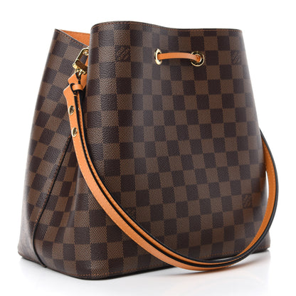Louis Vuitton Damier Ebene Neonoe MM Safran 3 of 11