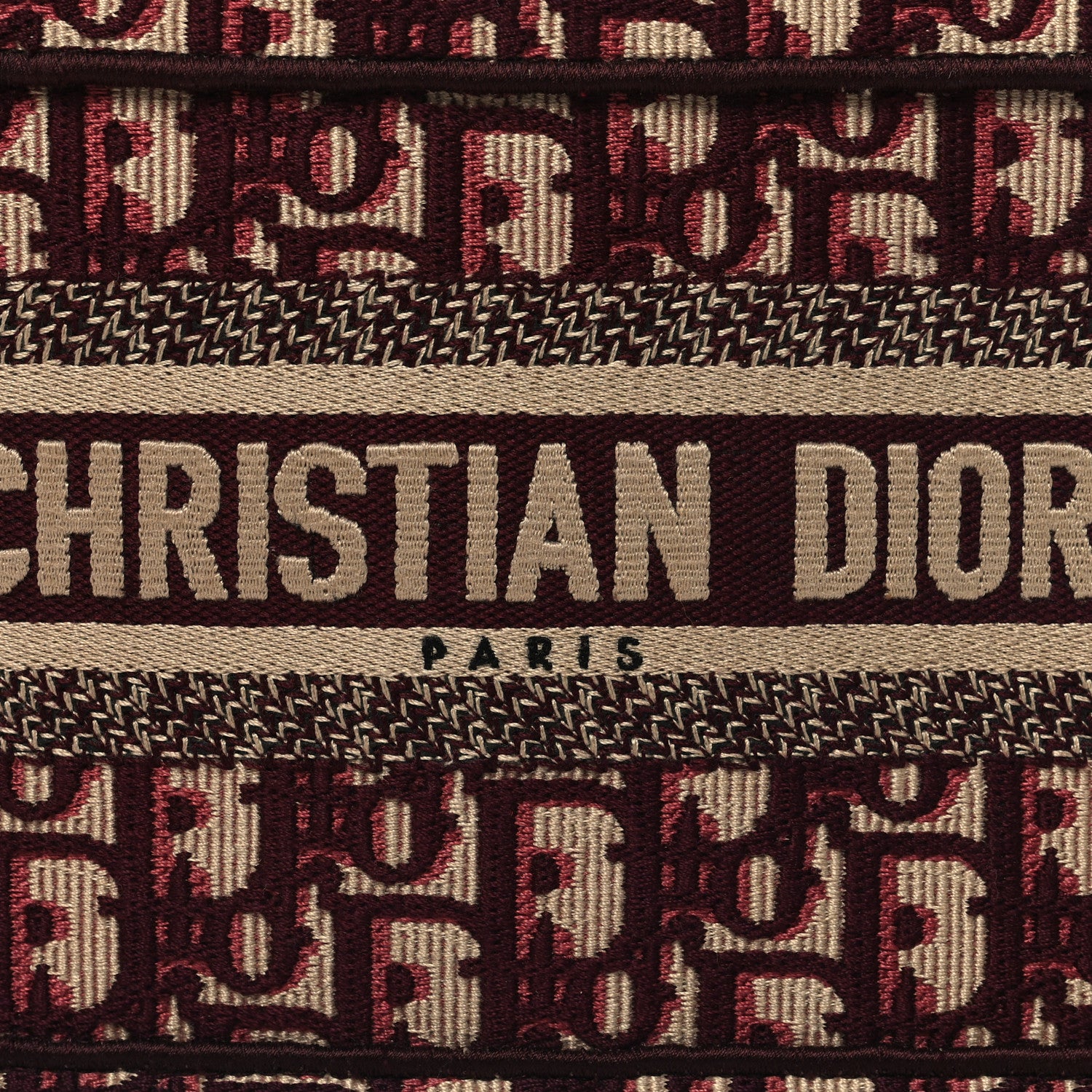 Christian Dior Oblique Mini Book Tote Burgundy Multicolor 8 of 13