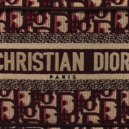 Christian Dior Oblique Mini Book Tote Burgundy Multicolor 8 of 13