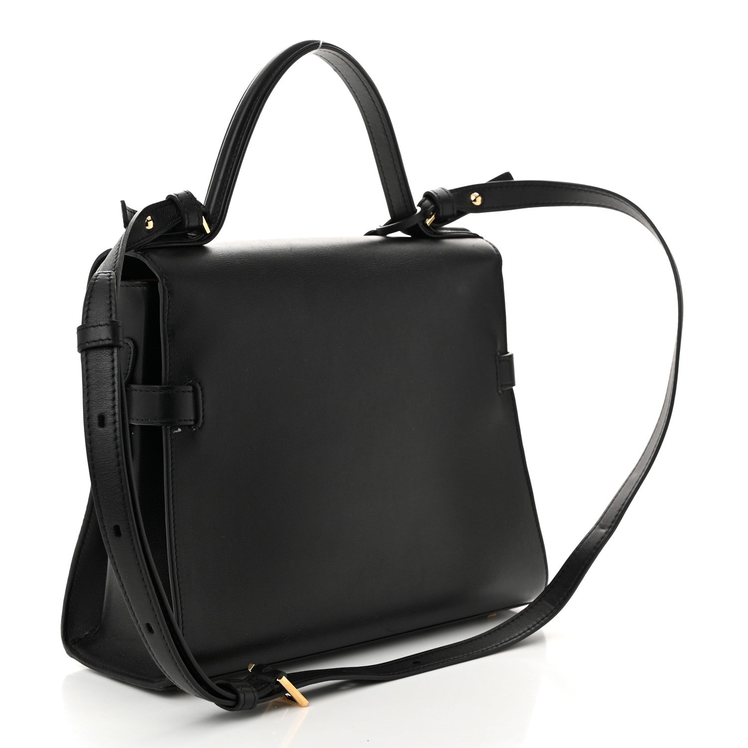 Delvaux Calfskin MM Tempete Satchel Black 4 of 13