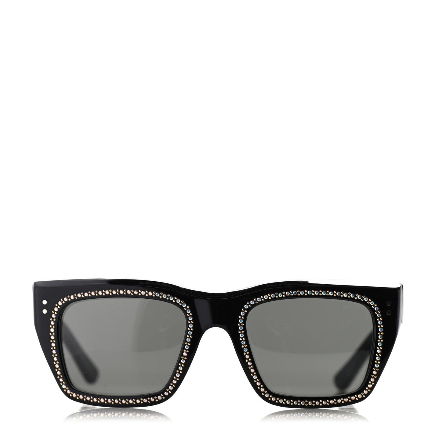 Acetate Crystal Embellished D-Frame Sunglasses CL4082IS Black