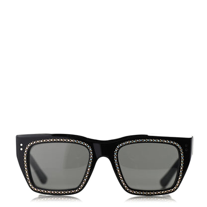 Celine Acetate Crystal Embellished D-Frame Sunglasses CL4082IS Black 2 of 6