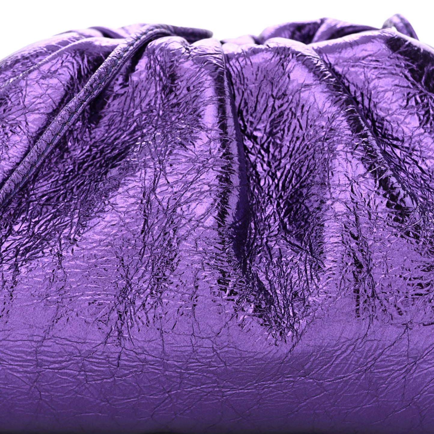 Metallic Crinkled Lambskin The Mini Pouch Viola