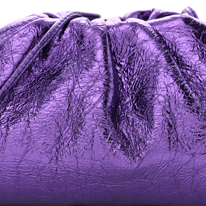 Bottega Veneta Metallic Crinkled Lambskin The Mini Pouch Viola 8 of 10