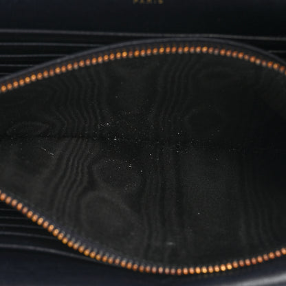 Saint Laurent Smooth Calfskin Monogram Sulpice Chain Wallet Navy 6 of 17