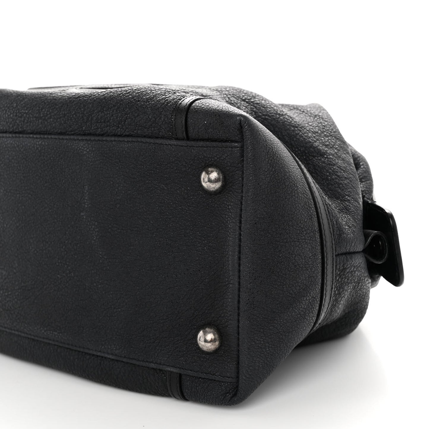 Washed Calfskin Tote Black