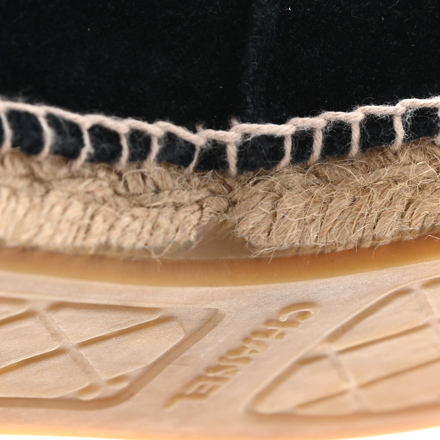 Chanel Velvet CC Espadrilles 37 Dark Navy Black 14 of 14