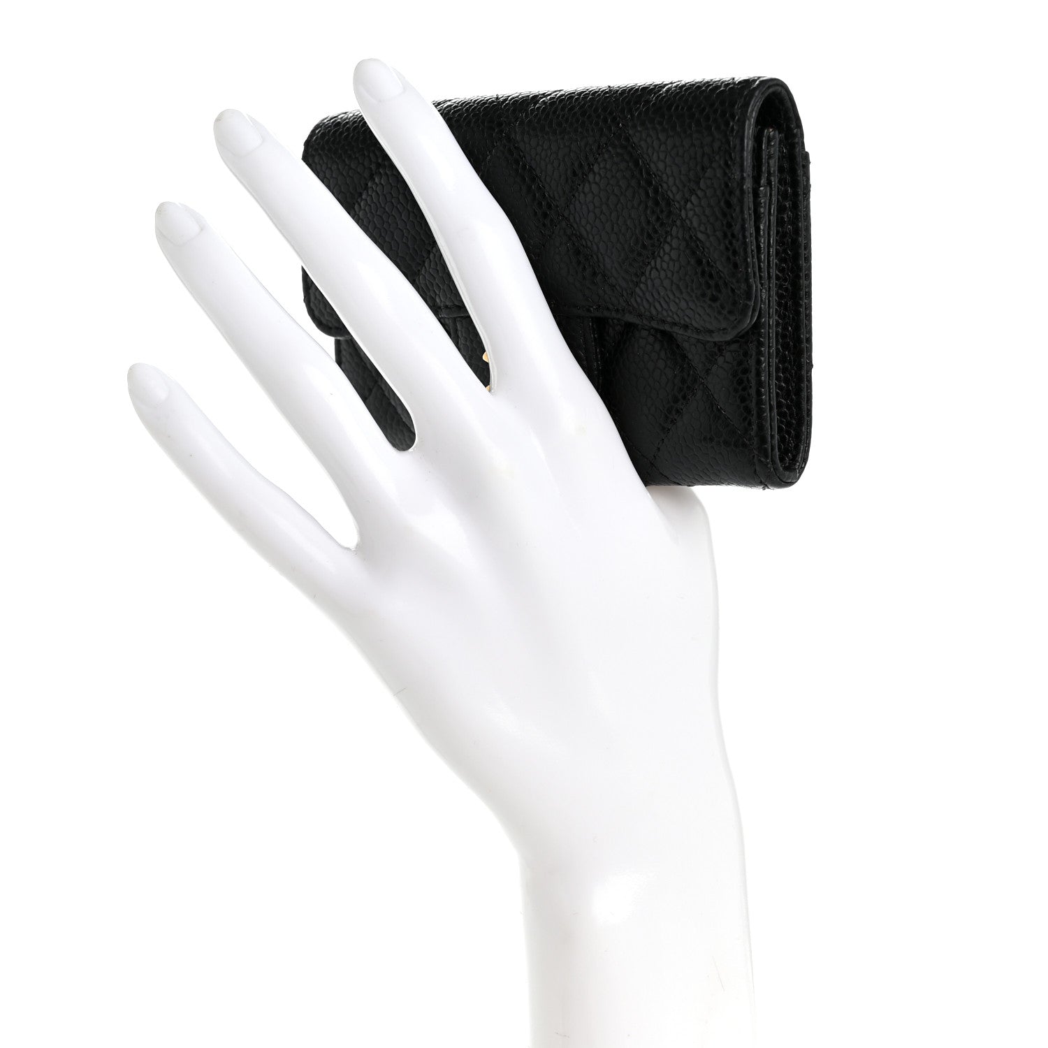 Chanel Caviar Quilted Flap Card Holder Black 2 of 8