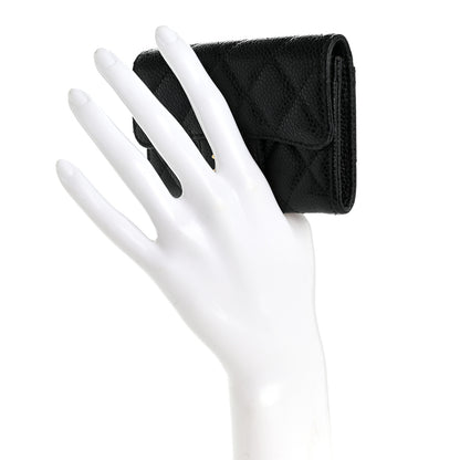 Chanel Caviar Quilted Flap Card Holder Black 2 of 8