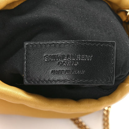 Saint Laurent Lambskin Paris Drawstring Pouch Saffran 6 of 11