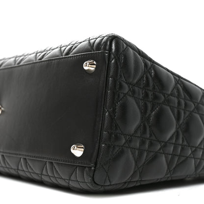 Christian Dior Lambskin Cannage Large Lady Dior Black 10 of 10