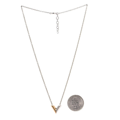 Louis Vuitton Essential V Necklace Silver 2 of 4