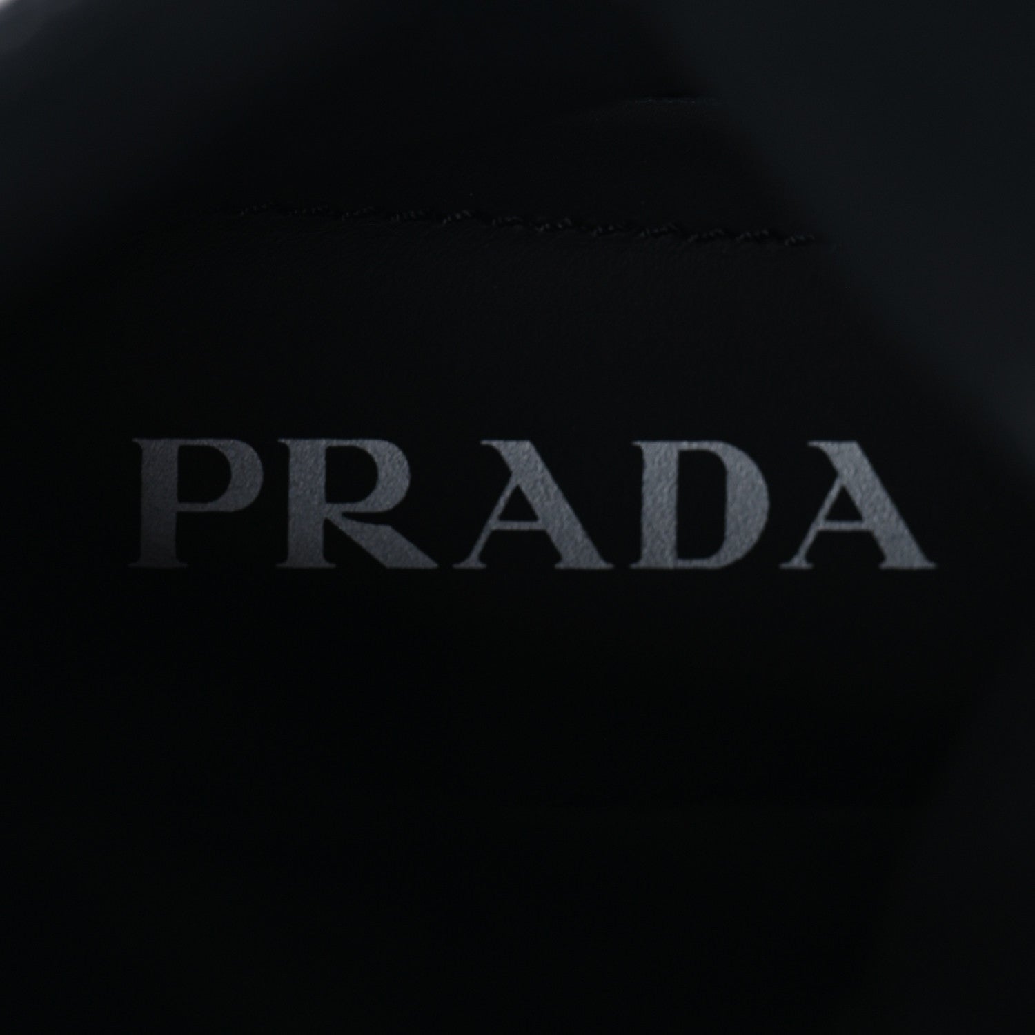 Prada Spazzolato Rois Nylon Metal Triangle Logo Monolith Pouch Pocket 55mm Boots 38.5 Black 9 of 9