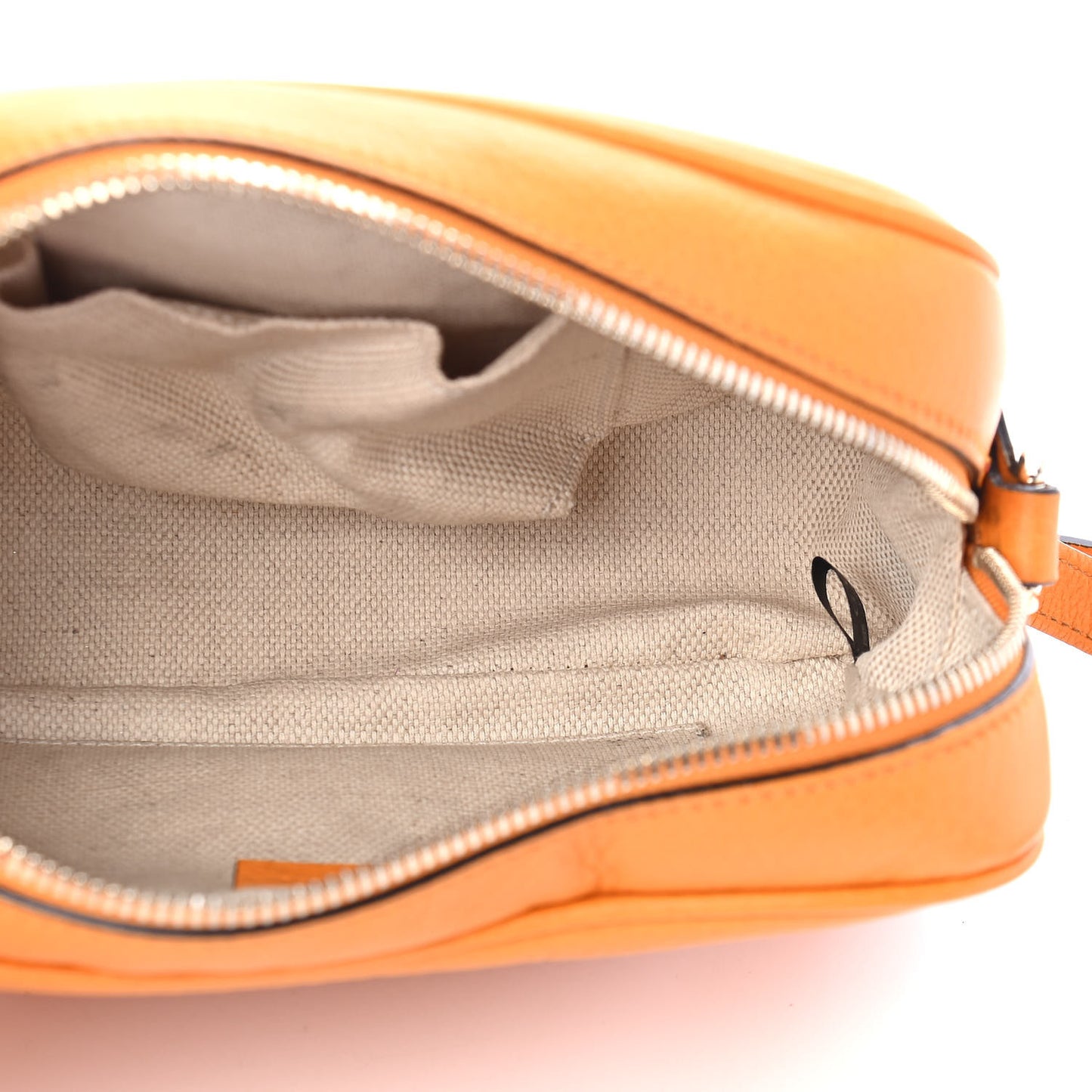 Pebbled Calfskin Small Soho Disco Bag Curcuma
