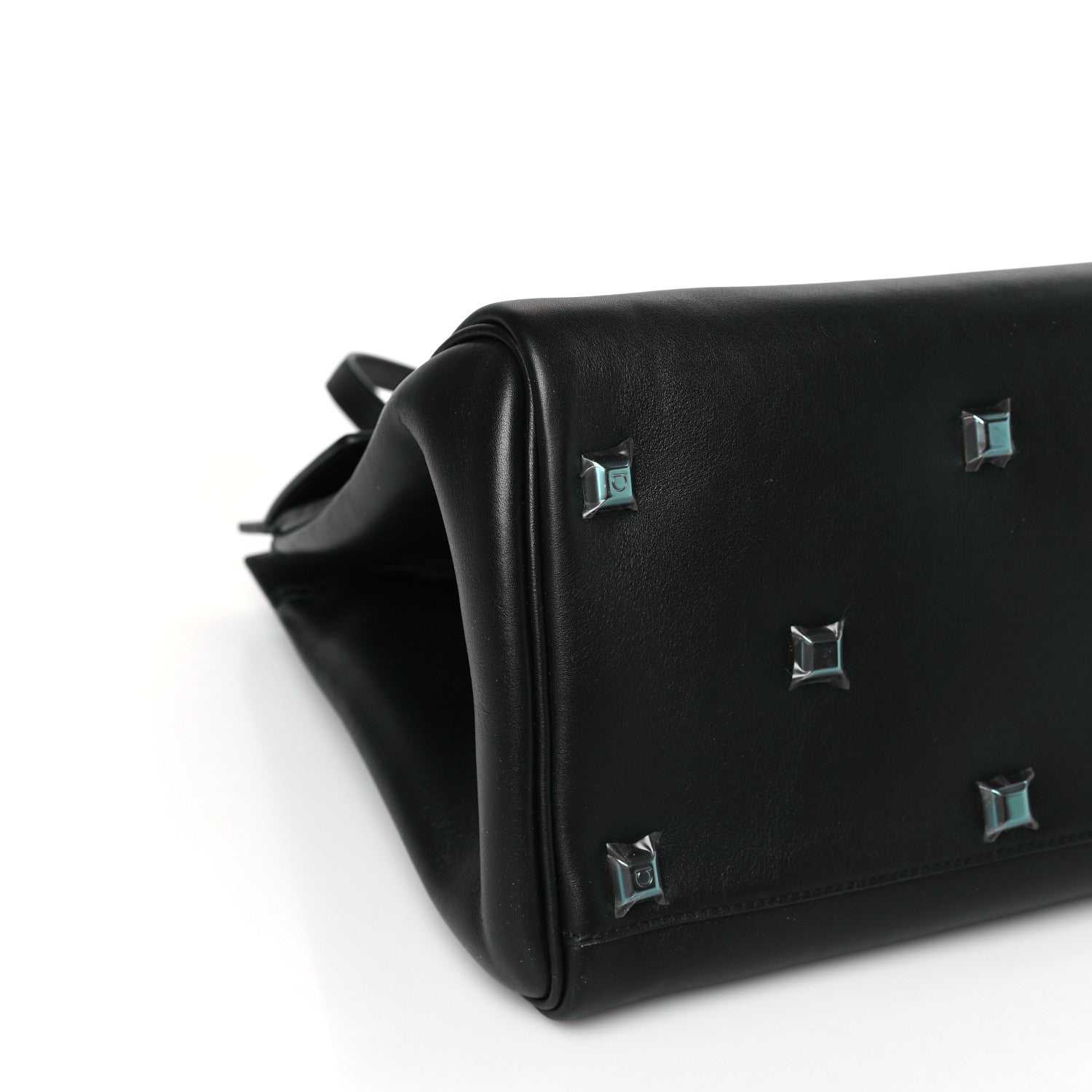 Salvatore Ferragamo Calfskin Large Studio Bag Black 7 of 8