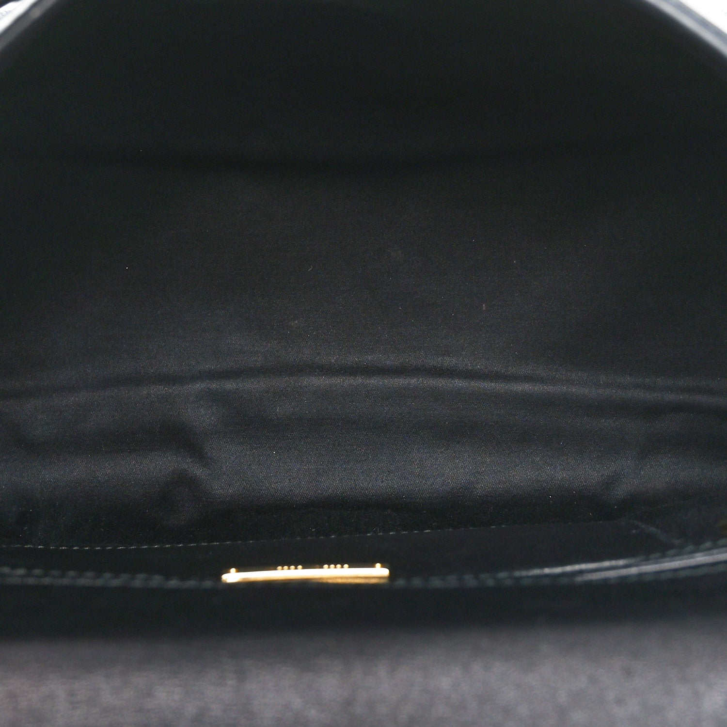 Miu Miu Goatskin Madras Click Top Handle Petrolio Black 5 of 9