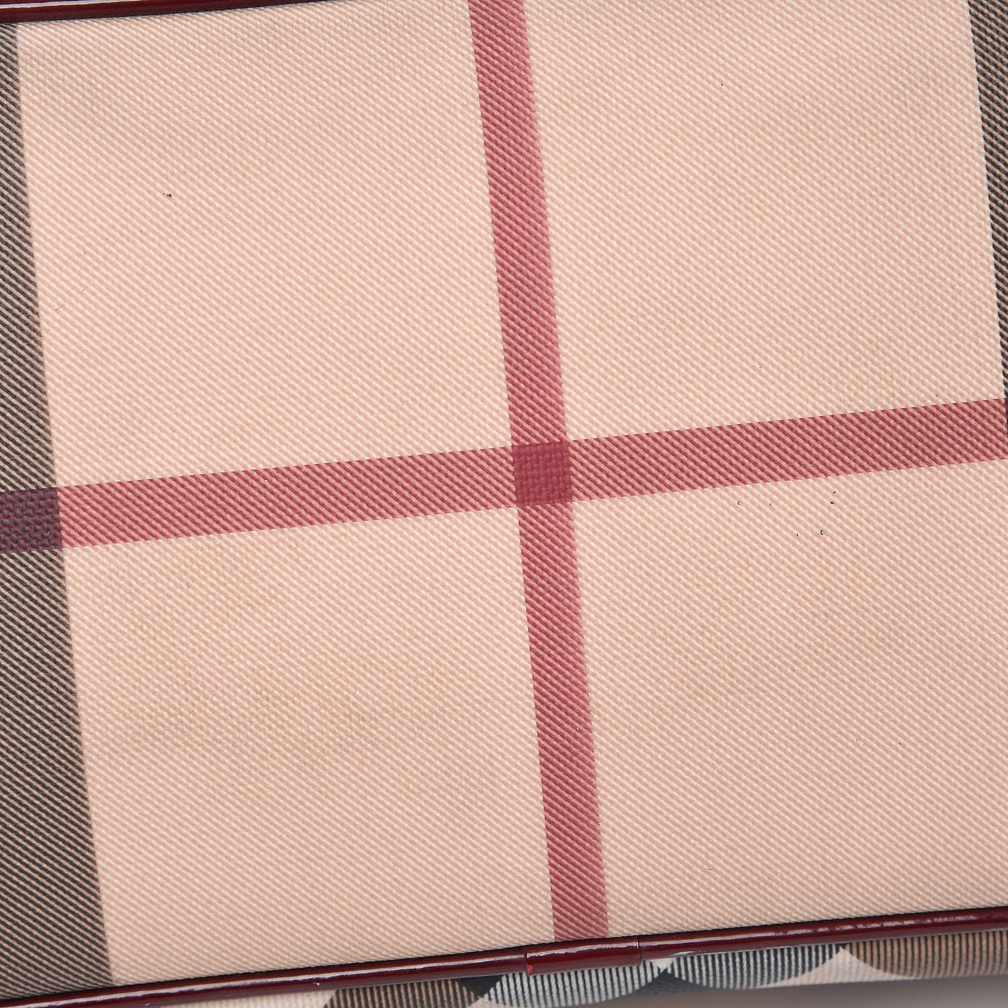 Patent Nova Check Shopper Tote Red