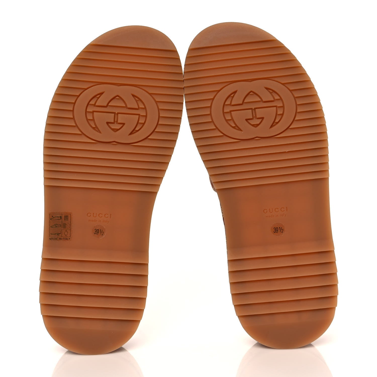 Gucci Canvas GG Monogram Angelina Platform Slide Sandals 39.5 Beige Ruggine 5 of 8